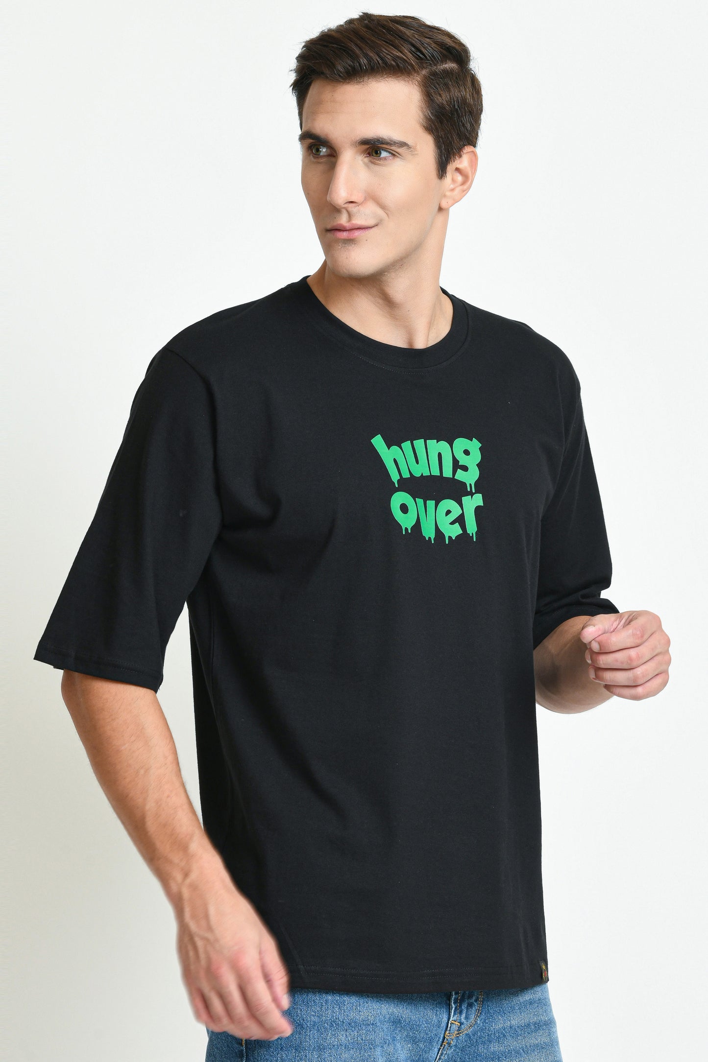 HUNG OVER PRINTED OVERSIZED T-SHIRT