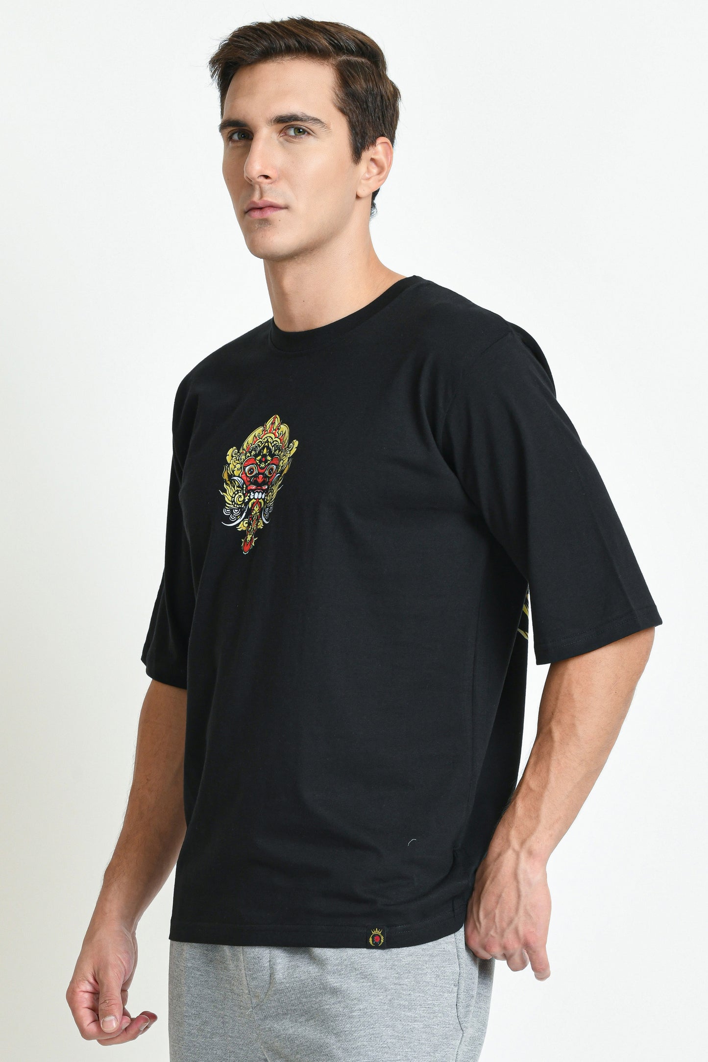 MYTHICAL CREATURE PRINTED OVERSIZED T-SHIRT