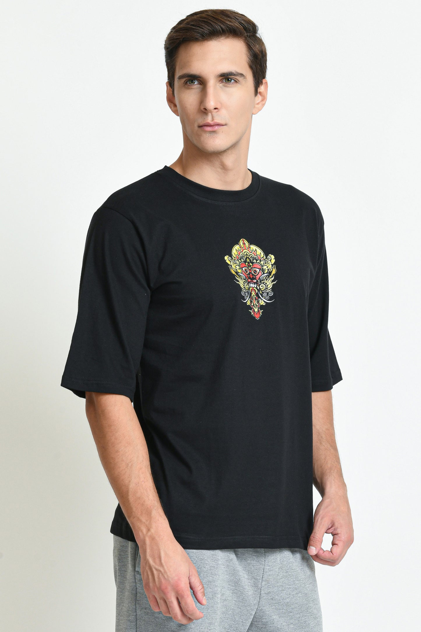 MYTHICAL CREATURE PRINTED OVERSIZED T-SHIRT