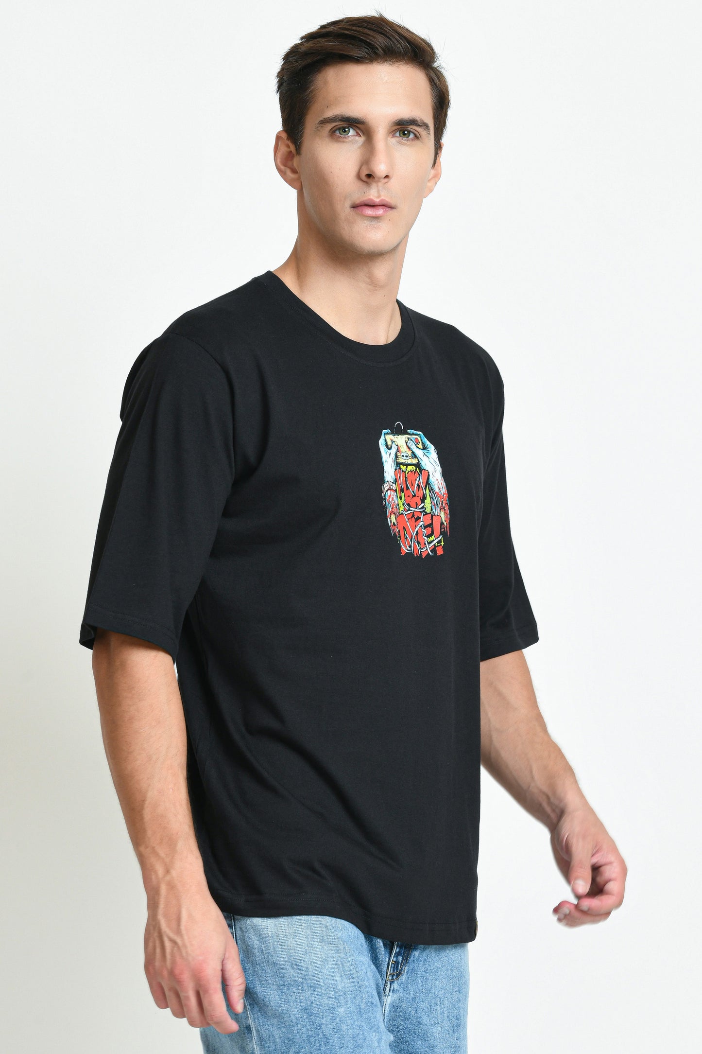 GAME TIME PRINTED OVERSIZED T-SHIRT