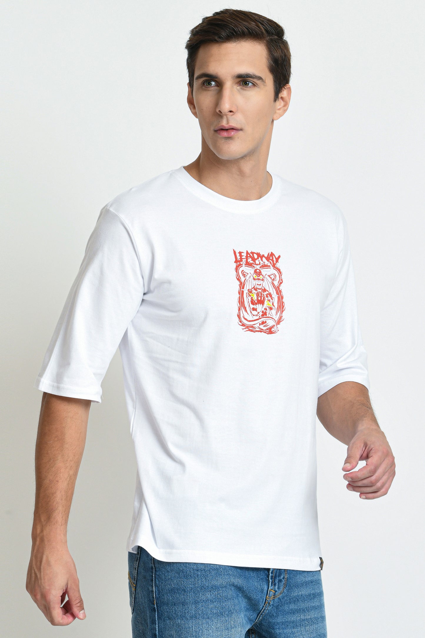 LEAD-WAY PRINTED OVERSIZED T-SHIRT